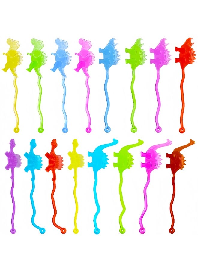 عبوة من 20 لعبة ديناصور قابلة للتمدد والانحناء بألوان ممتعة، أيادي لاصقة مطاطية مرحة، أصابع لاصقة، قابلة للتمدد، ذات ملمس لزج ولين، لعبة لتخفيف التوتر والقلق، مثالية كهدايا لحفلات الأطفال. - Image 5